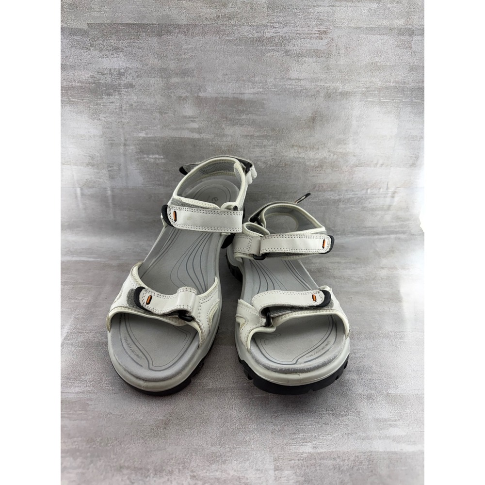 Ecco Offroad Lite Sandals Women 41 White Grey Athletic Hiking Receptor Walking